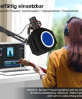 Pro-Grade Microphone Wind Shield Pop Filter with Five-Sided Acoustic Isolation Ball used in home studio recording setup