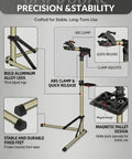 Heavy Duty Bike Repair Stand For Mountain And Road Bikes, Stable 80 Lbs Capacity, four-leg support detailed features guide