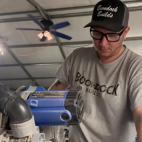 Man using power tool wearing Anti Fog Safety Glasses With Side Shields ANSI Z87.1 Clear Lens Eye Protection For Men And Women