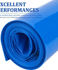Blue PVC Battery Wrap Heat Shrink Tube For 18650 21700 26650 Lithium Cells And DIY Battery Packs Flat Width 3.9in 100mm Length 9.9ft 3m Heavy Duty Protection And Insulation For Your Builds, rolled blue PVC heat shrink tubing