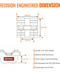 Technical drawings of 2 Piece 21.2 Inch Rails For Savage Rascal Scope Mount Base Kit built from hard anodized aluminum.