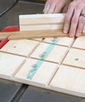 ZeroPlay 360 Sled Kit With MatchFit Dovetail Hardware For Table Saw Crosscut Jig Building on table saw with miter bar visible