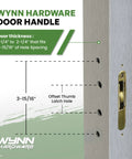 Heavy Duty Sliding Patio Glass Door Handle Replacement Kit Featuring Non Mortise Offset Latch And Matte Black Finish For Thick Frames and installation guide.