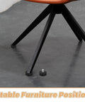 Close-up of chair leg with M10 adjustable leveling foot, showing a 12 Pieces M10 Adjustable Furniture Leveling Feet With Rubber Shock Absorbing Pads For Tables And Heavy Equipment Carbon Steel Screw In Levelers For Industrial Use In Small Spaces.