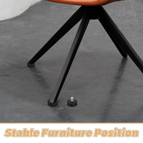 Adjustable Furniture Feet Levelers With M10 Thread Nonslip Black Rubber Pads And Carbon Steel Screw In Feet For Tables And Chairs