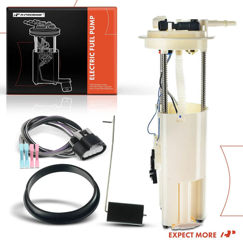 Electric Fuel Pump Module With Pressure Sensor Plug And Play Replacement For Chevy Blazer 1998-2005, GMC Jimmy 1998-2004, Oldsmobile Bravada 1998-2001 4.3L V6 showing pump and packaging
