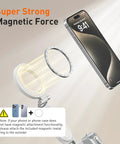 Phone Camera Grip With Selfie Stick Tripod Magnetic Mount And Detachable Wireless Shutter Button showing strong magnetic force