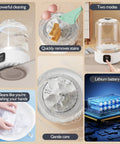 Hella Portable Compact Mini Washer For Underwear Gym Gear And Delicate Threads On The Road Or In Small Spaces Featuring Rechargeable Battery with dual clean modes and gentle care.