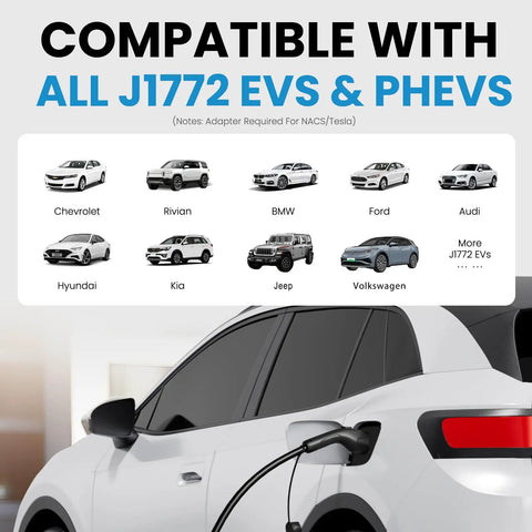 Hella Smooth Level 2 Ev Charger With 32 Amp Charge And Built In Wifi Keeps Your Electric Ride Fully Topped Off Overnight with J1772 compatible vehicles.