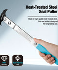 DURATECH seal puller with heat-treated steel head and chrome shaft, blue handle