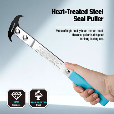 DURATECH seal puller with heat-treated steel head and chrome shaft, blue handle