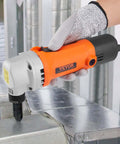 Heavy Duty Sheet Metal Nibbler 550W Electric Cutter With 360 Degree Rotation And 2200 RPM cutting metal sheet for auto repair projects