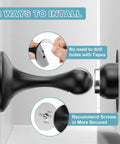 Two Pack Magnetic Door Stoppers For Wall And Floor Mounting No Drill Door Holder With Strong Magnet Keeps Heavy Doors Open