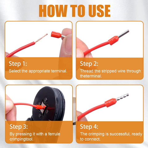 How to use 1000Pcs Dope Wire Ferrules And Crimp Terminals Kit Silver Plated Copper Connectors DIY wiring