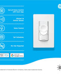 Smart Motion Sensing Dimmer Switch With Occupancy Sensor For Auto Lighting App Controlled Dimming Scheduling Scene Customization No Hassle Setup White Finish