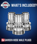 Water Hose Male Plugs Universal Fit 3 Pack Stainless Steel Quick Connect Garden Hose Fittings For Easy Instant Connection