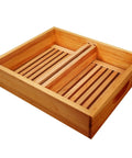 Top Frame Bee Feeder With Floats For Beekeeping 10 Frame Hive Top Feeder With Beeswax Dipped Wood Rugged Feeding Tool for Liquid or Sugar Syrup