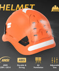 Chainsaw Helmet With Anti Fog Goggles And Adjustable Metal Mesh Visor, forestry safety gear in orange with air vents and reflectors