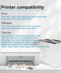 Printer showing compatibility with 61XL Ink Cartridge Replacement Black And Color All In One Pack for HP Envy, OfficeJet, DeskJet models.
