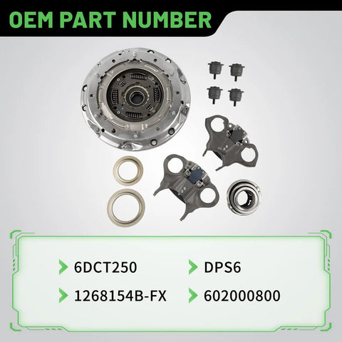 Ford Focus Fiesta EcoSport 6DCT250 DPS6 Dual Clutch Transmission Kit With Forks And Bearing Drop In Replacement For Focus 2011 2018 Fiesta