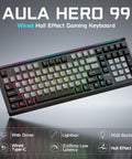 Next Level Wired Gaming Keyboard With Hall Effect Magnetic Switches And Adjustable Rapid Trigger, RGB backlit, Type-C connection.