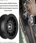 V Idler And Flat Pulley Kit For Lawn Mower Decks LA100 LA105 LA110 LA115 LA120 Replacement 1760097 690409 690409MA shown installed