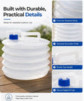 Grab And Go Collapsible Water Container With Spigot For Camping And RV Trips, showing durable design with textured folds and spigot