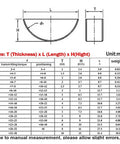 Heavy Duty Steel Woodruff Keys Set Covers M2 M2.5 M3 M4 M5 M6 M8 M10 Sizes Shaft Hub Connection Hardware High Torque Capacity Rust Proof Finish Fits Perfectly In Slots Prevents Slip Build Tough Components Reliable Performance Top Shelf Fasteners. Dimension chart for steel woodruff key sizes, thickness and length.