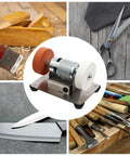 Heavy Duty Mini Electric Bench Sander And Dual Wheel Bench Grinder 96W Stainless Steel Sanding Machine with tools.