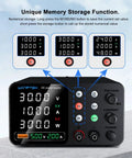 DC Bench Power Supply 0 to 30V 0 to 10A Pro Grade Regulated Lab Power Supply with memory presets and digital display