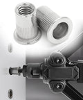 Pro-Grade 20-Pack DIY-Friendly 304 Stainless Steel Threaded Rivet Nuts 5/16-18 UNC installed on metal surface