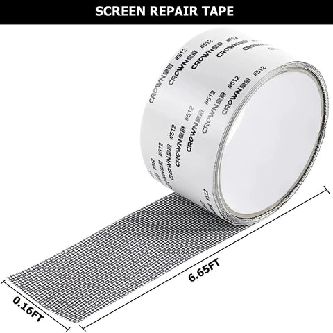 Heavy Duty Adhesive Window Screen Repair Tape Kit Patch For Tears And Holes In Doors And Windows Waterproof Fiberglass Mesh