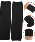 2 Pairs Cut Resistant Arm Sleeves Heavy Slash Proof Arm Guards For Welding Gardening And Mechanic Jobs Built Tough With Breathable PE Mesh. Black arm sleeves view.