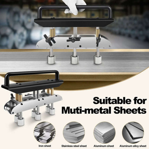 Three Station Roller Bender For Metal Roofing And Sheet Metal Adjustable From 0 To 90 Degrees with metal sheets, suitable for multi-metal use