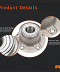 Close-up of rear wheel hub and bearing assembly for 2014-2023 Ram ProMaster with Kyodo Yushi AF-I grease, featuring quad lid seal design.