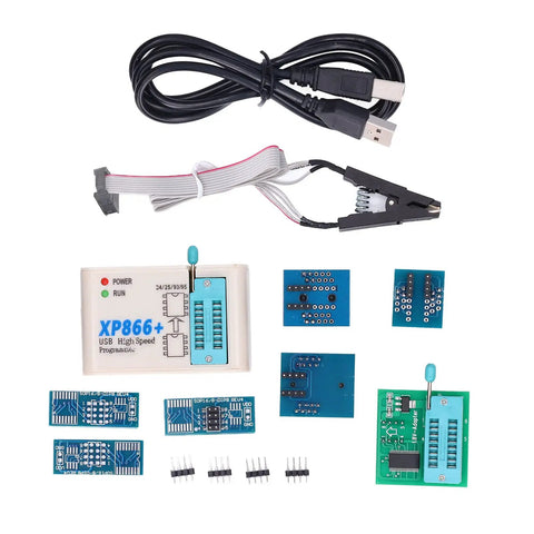 Pro Grade High Speed USB SPI Flash Programmer Kit for BIOS Chips and EEPROMs XP866 Universal Programmer components and cables