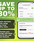Smart scheduling feature for Plug And Go Level 2 Ev Charger With J1772 Connector 48 Amp 240 Volt Wifi Enabled Station.