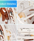 Close-up of Enclosed Dope Modern 20 Inch Farmhouse Ceiling Fan With Light And Remote Low Profile White Finish 4 E26 Bulb details