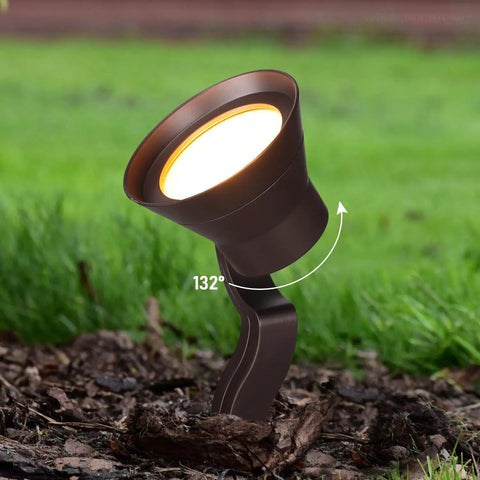 Low Voltage Dimmable Landscape Lights Kit For Outdoor Use, 12V Wall Wash LED Spots, 132° tilt, aluminum, IP65 waterproof