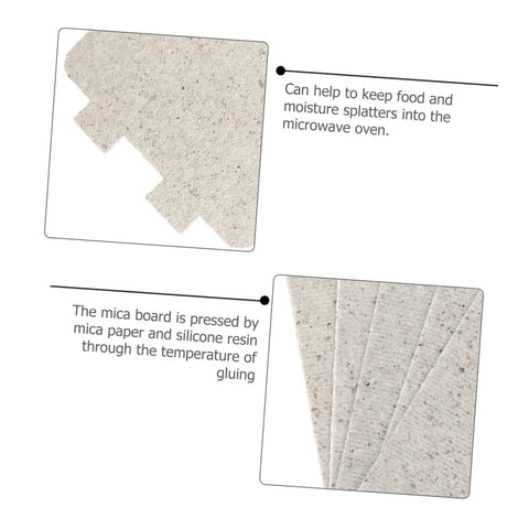 5 Pack Mica Sheets For Microwave Oven Insulation And Waveform Plate Replacement, heat resistant, close-up of textured mica sheets.