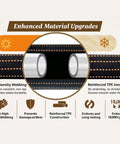 Garden hose, 25ft, orange-black braided webbing, reinforced TPE inner tube with solid brass fittings