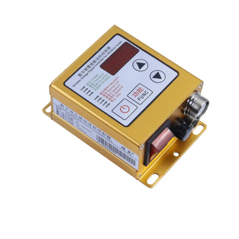 Variable Frequency Vibratory Feeder Controller For Industrial Feeding Lines, Digital Voltage Regulator 85-260V AC, gold aluminum alloy unit
