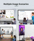 Next Level 98 Inch Touchscreen Monitor and Interactive Smart Board Featuring a Slick 4k Digital Whiteboard With Dual Android Windows Setup for Game Changing Office Presentations and Classroom Digital Signage Display showcasing multiple usage scenarios.