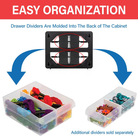 Heavy-Duty 16-Drawer Plastic Storage Cabinet For Garage Organization And Craft Projects Beads Makeup Building Bricks Teacher Toolbox 10.5 W X 6.5 D X 8.5 H Black