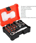 Versatile Socket Wrench Set With Twenty Three Piece Tool Kit Premium S2 Alloy Steel For Home Garage And DIY Projects case open