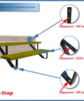 20 Inch Black Steel Stair Step Riser And 2 Step Metal Stair Stringer Kit For 20 Inch Deck And Outdoor Steps 2 Pack With Bolts