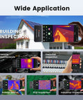 Image of Thermal Camera For Android Smartphones With 512x384 TISR Resolution And 40mK Sensitivity 25Hz Frame Rate Ideal For Home And Automotive Leak Detection Electrical Faults And Temperature Accuracy in various applications like building inspection and vehicle maintenance.