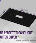 Unbreakable Polycarbonate Toggle Light Switch Wall Plate 1-Gang 4.50 By 2.76 Inches Black Screw Mounted