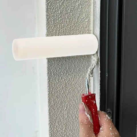Polyurethane Sponge Paint Roller Set High Density for Walls and Detail Work Offering No Drip Performance With Game Changing Coverage For Latex And Acrylic Paints Sturdy Design Reduces Fatigue And Nails Every Edge, applying paint near a window.