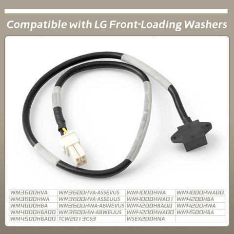 Washer Vibration Balance Sensor Replacement Part EBD48922806 For LG Front Loading Washers Works With No Fuss WM3600HVA WM4000HWA WM4200HBA Models Electronic Sensor Assembly Push Pull Type Wire Harness Connectors 100 Degrees Celsius, black sensor with wire harness